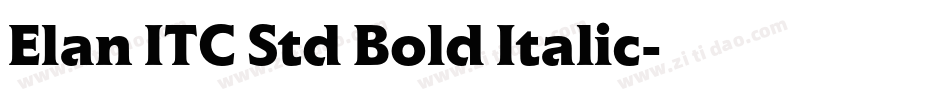 Elan ITC Std Bold Italic字体转换